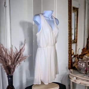 Lush Off White Dress with Cutout Back Detail